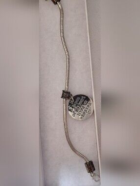 Silver Sentiment Disc Charm Bracelet - "A Piece of My Heart Lives in Heaven"